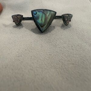 Triangular Abalone Stone Ring